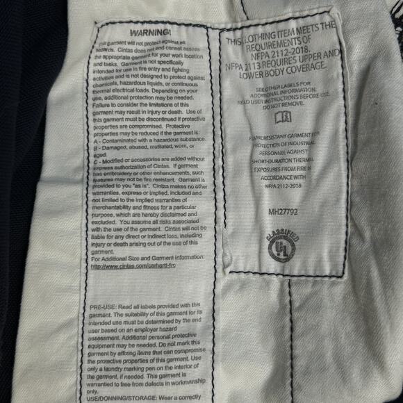 Carhartt Pants Mens 36x32 FR Cargo Work Flame Resistant CAT2 NFPA 2112 - Picture 10 of 13